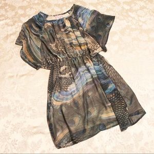 Romeo & Juliet | Small Dress Peacock Design Size 2